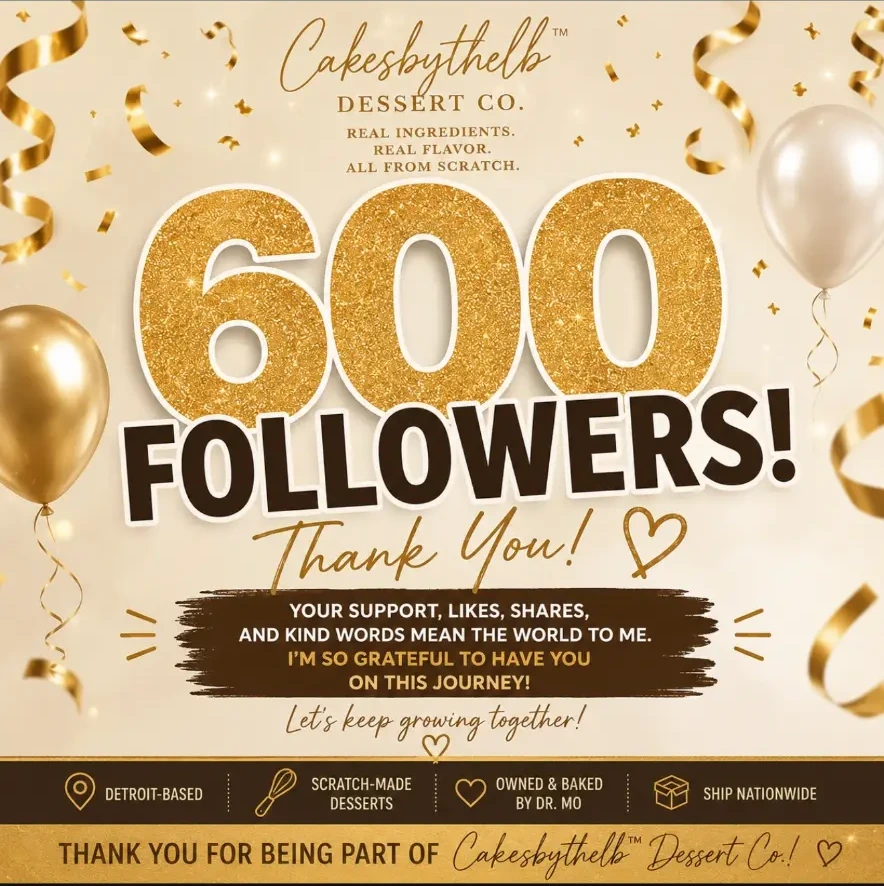 Cakesbythelb 600 followers business milestone post